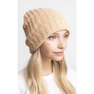 WOMEN'S SOLID COLOR LUXURY SOFT RIBBED BEANIE CAMEL NWT